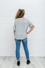 Break Away Top In Gray