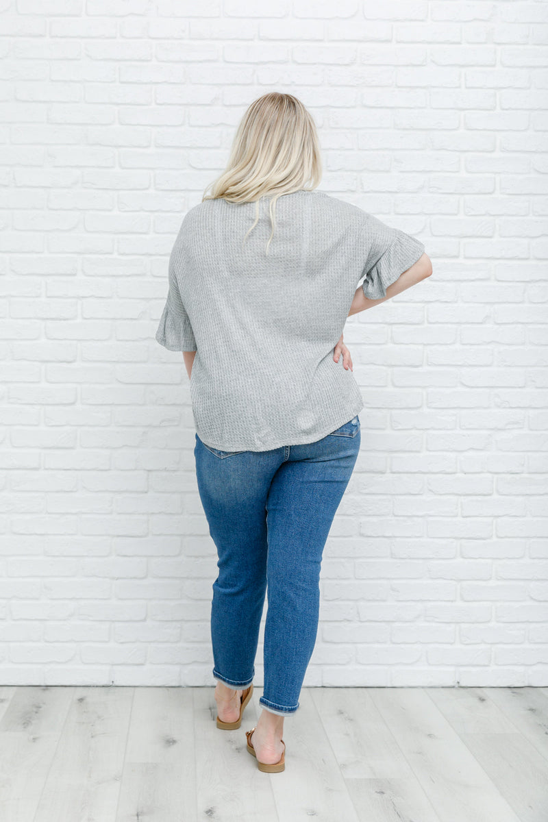 Break Away Top In Gray