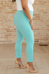 Magic Ankle Crop Skinny Pants in Aqua