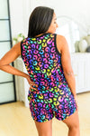 PREORDER: Sleeveless Pajamas in Neon Leopard