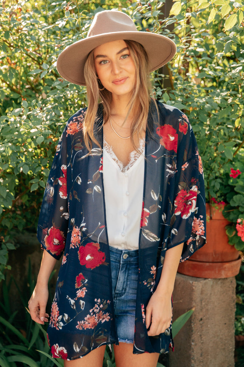 Flowers On The Water Kimono