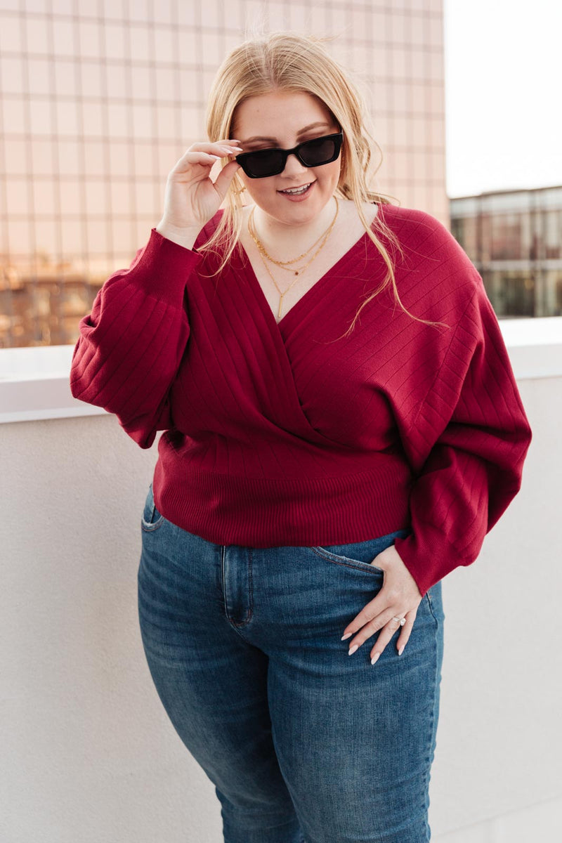 Show Stopper Sweater in Burgundy