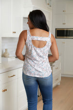 Evangeline Floral Cutout Tank