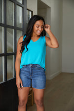 Trust Me V-Neck Tank in Ice Blue