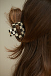 Checkered Claw Clip in Black