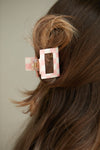 Checkered Claw Clip in Pink