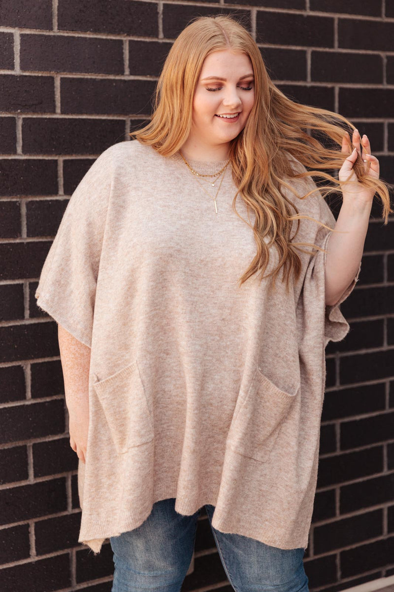 Pocket Poncho in Natural