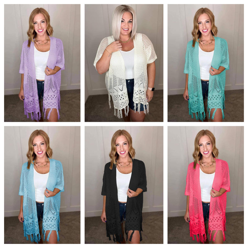 PREORDER: Crochet Cardigan in Six Colors