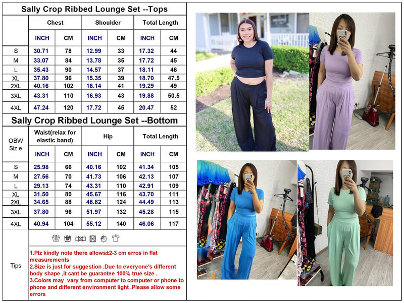 PREORDER: Petite Length Cropped Lounge Set in Four Colors