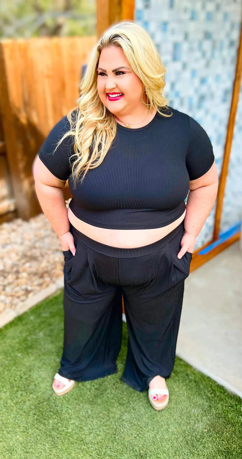 PREORDER: Petite Length Cropped Lounge Set in Four Colors