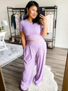 PREORDER: Petite Length Cropped Lounge Set in Four Colors