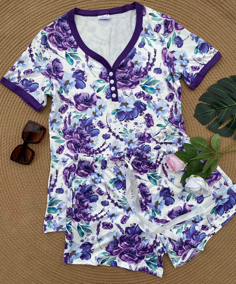PREORDER: Short Sleeve Pajama Set in Assorted Prints