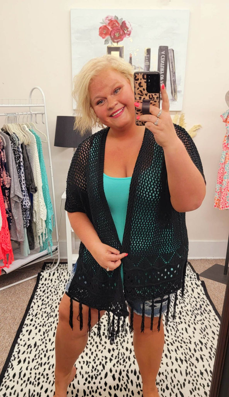 PREORDER: Crochet Knit Cardigan in Seven Colors