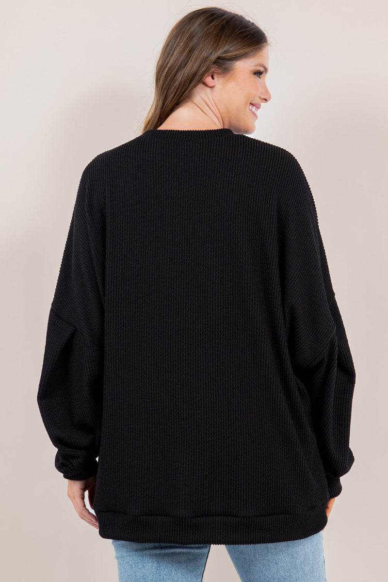 PREORDER: Ribbed Pullover in Four Colors