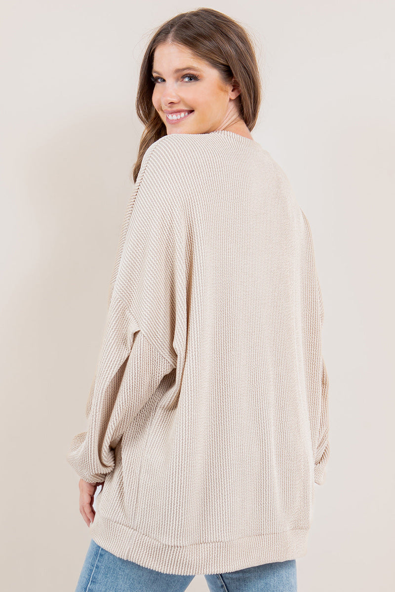 PREORDER: Ribbed Pullover in Four Colors