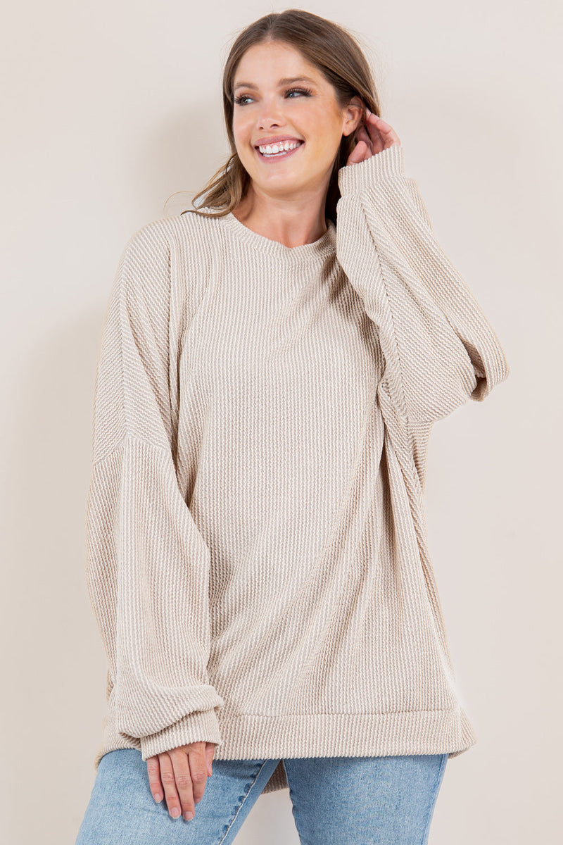 PREORDER: Ribbed Pullover in Four Colors