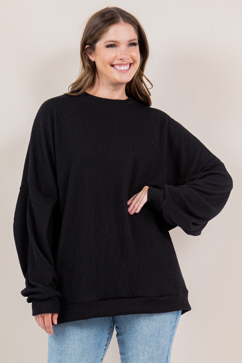 PREORDER: Ribbed Pullover in Four Colors