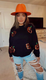 PREORDER: Sequin Pumpkin Sweater