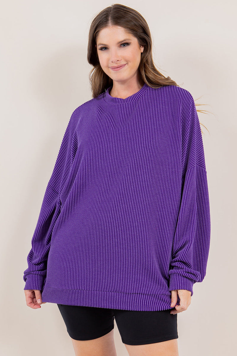 PREORDER: Ribbed Pullover in Four Colors