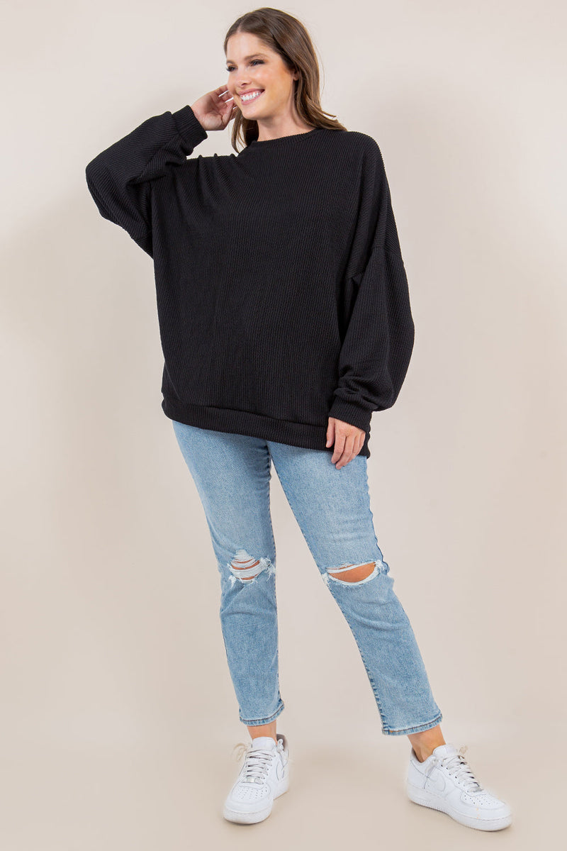 PREORDER: Ribbed Pullover in Four Colors
