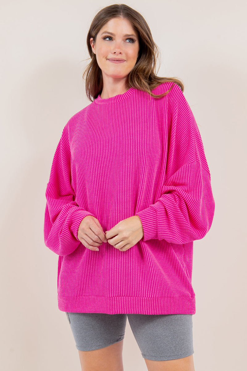 PREORDER: Ribbed Pullover in Four Colors