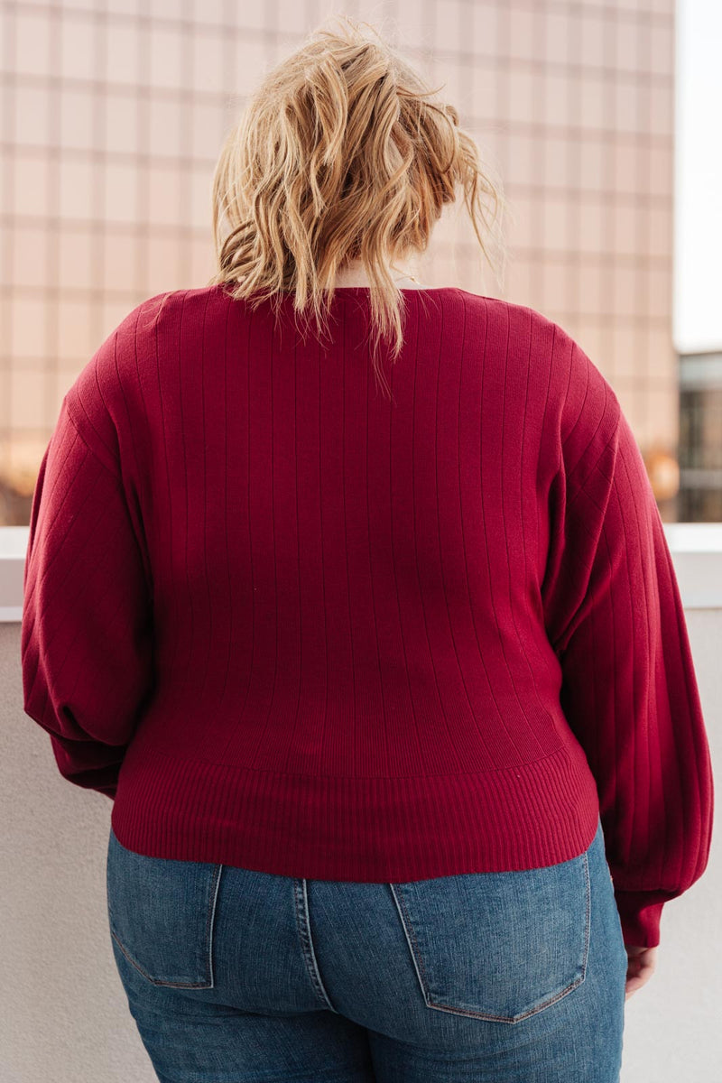 Show Stopper Sweater in Burgundy