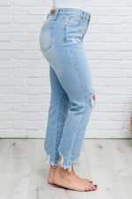 Judy Blue Mid-Rise Destroyed Hem Boyfriend Jeans