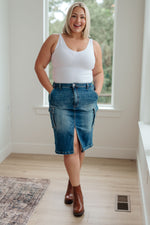 Risen Always Be There Cargo Denim Skirt