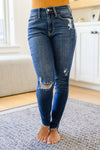 Judy Blue Annalise Slanted Raw Hem Skinny Jeans