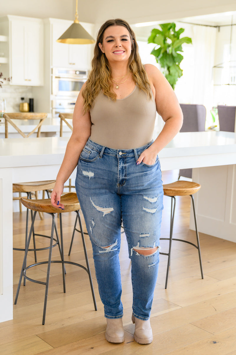 Judy Blue Ashley Hi-Waist Destroyed Boyfriend Jeans