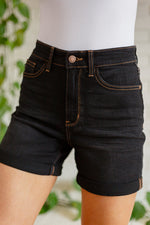 Judy Blue Avery Hi Waist Cuffed Denim Shorts