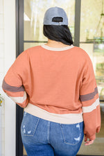 Back In Action Retro Sweatshirt Top In Rust