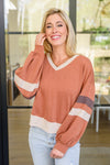 Back In Action Retro Sweatshirt Top In Rust