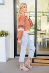 Back In Action Retro Sweatshirt Top In Rust