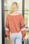 Back In Action Retro Sweatshirt Top In Rust