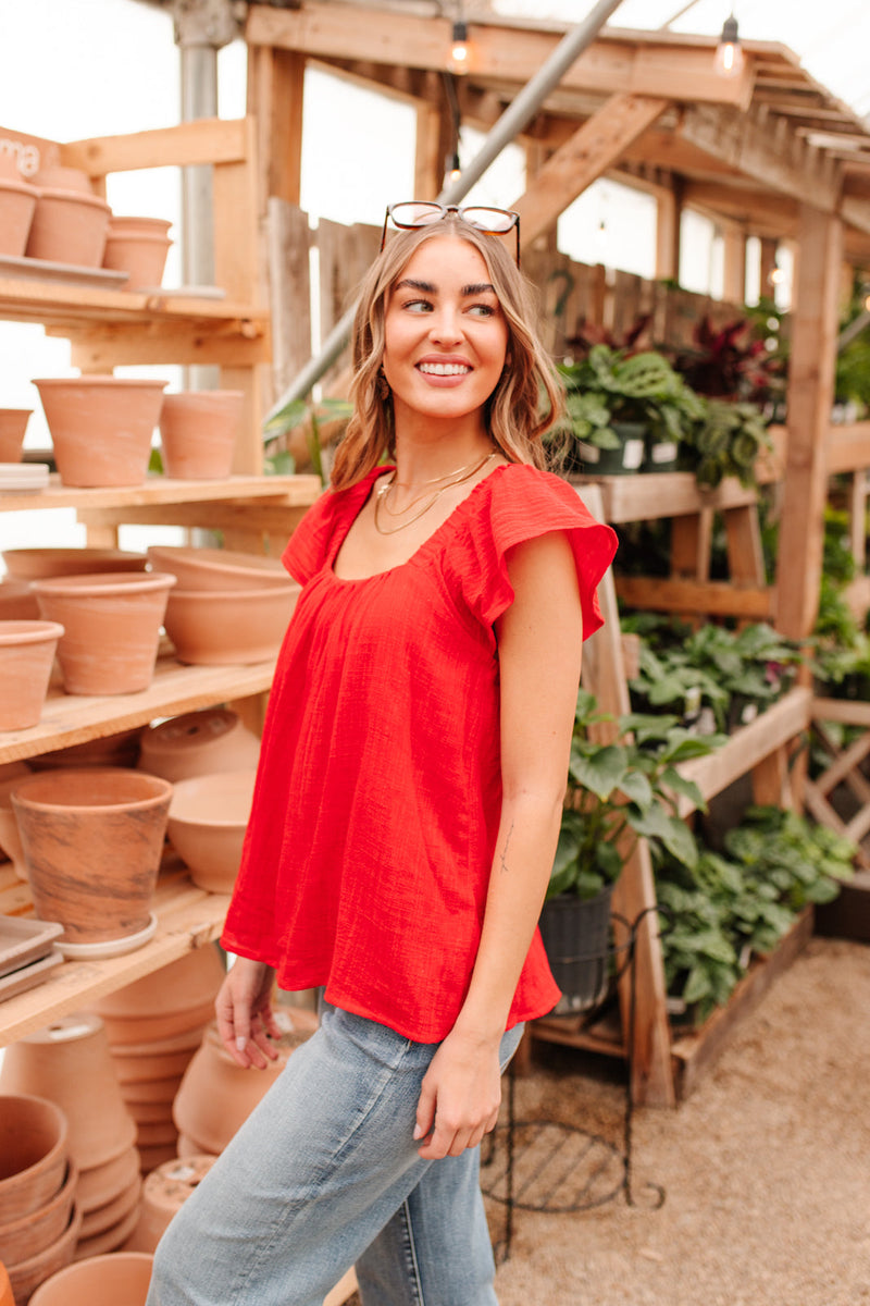 Back of My Mind Top in Red