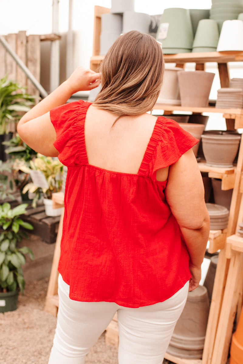 Back of My Mind Top in Red