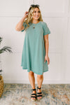 Best Of The Basic Tee Shirt Dress in Mint