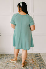 Best Of The Basic Tee Shirt Dress in Mint