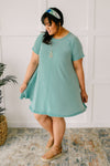 Best Of The Basic Tee Shirt Dress in Mint