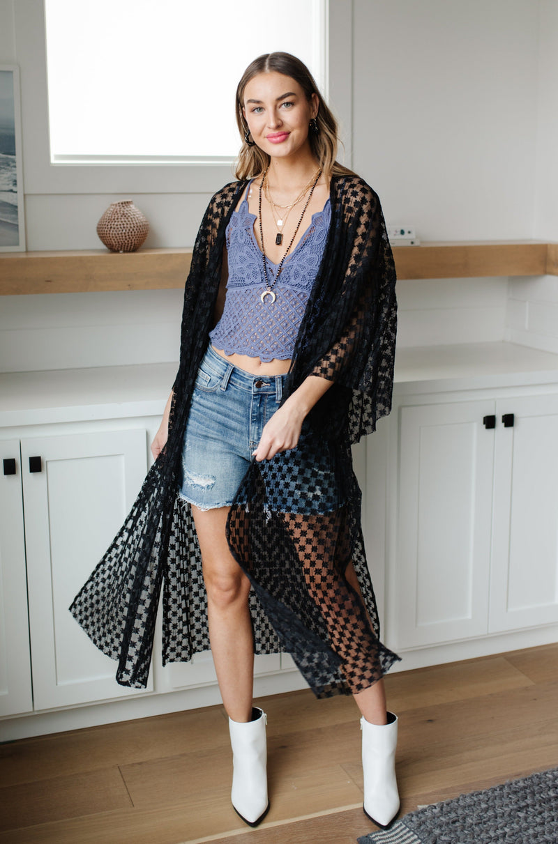 Beachside Babe Kimono in Black