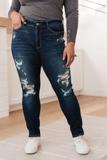 Judy Blue Bleach Splash Boyfriend Jeans