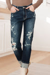 Judy Blue Bleach Splash Boyfriend Jeans