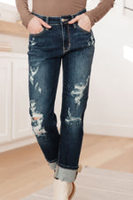 Judy Blue Bleach Splash Boyfriend Jeans