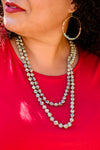 Blissful Beaded Necklace In Stone