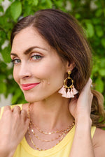 Borrowed Moment Earrings In Peach