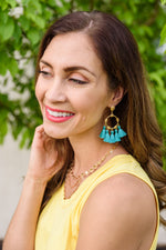 Borrowed Moment Earrings In Teal