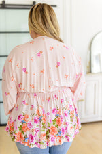 Bouquet a Day Floral Peplum Top