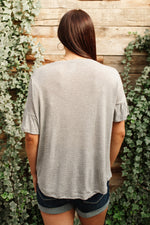 Break Away Top In Gray