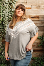 Break Away Top In Gray